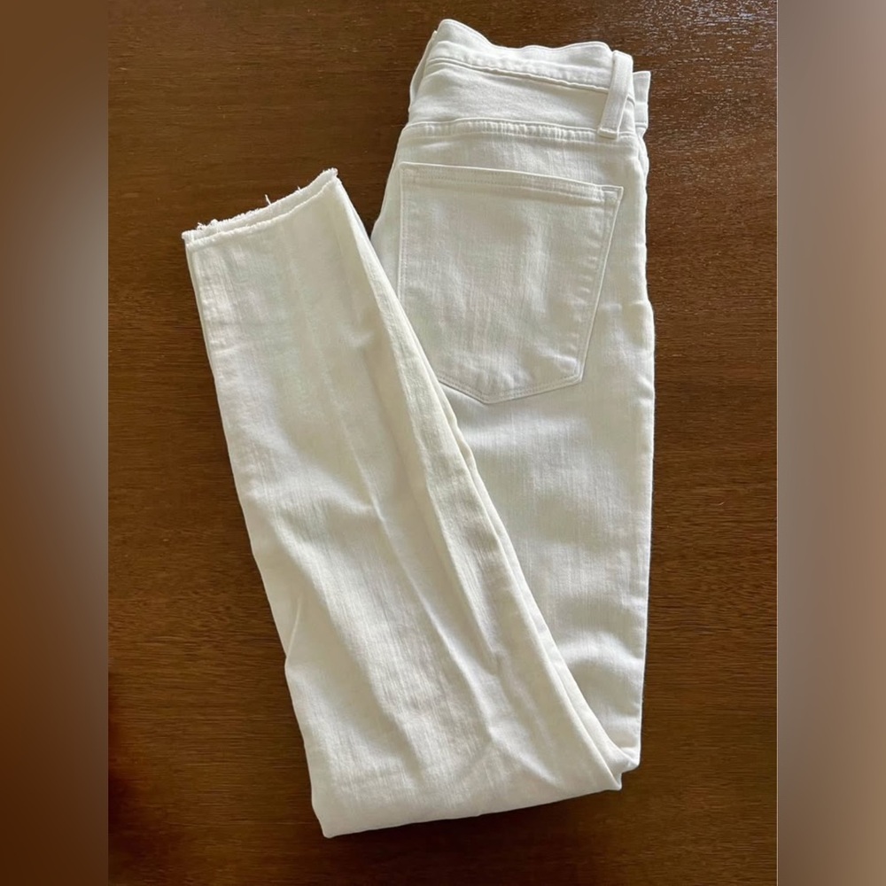 J. Crew Women's Cream Straight Leg Jeans